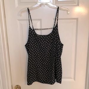 Painted Threads Black and white, spaghetti strap top